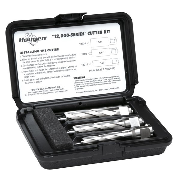 Hougen 12,000-Series Cutter Kit 1/2, 5/8, 3/4 in. 2 in. DOC 12980-2